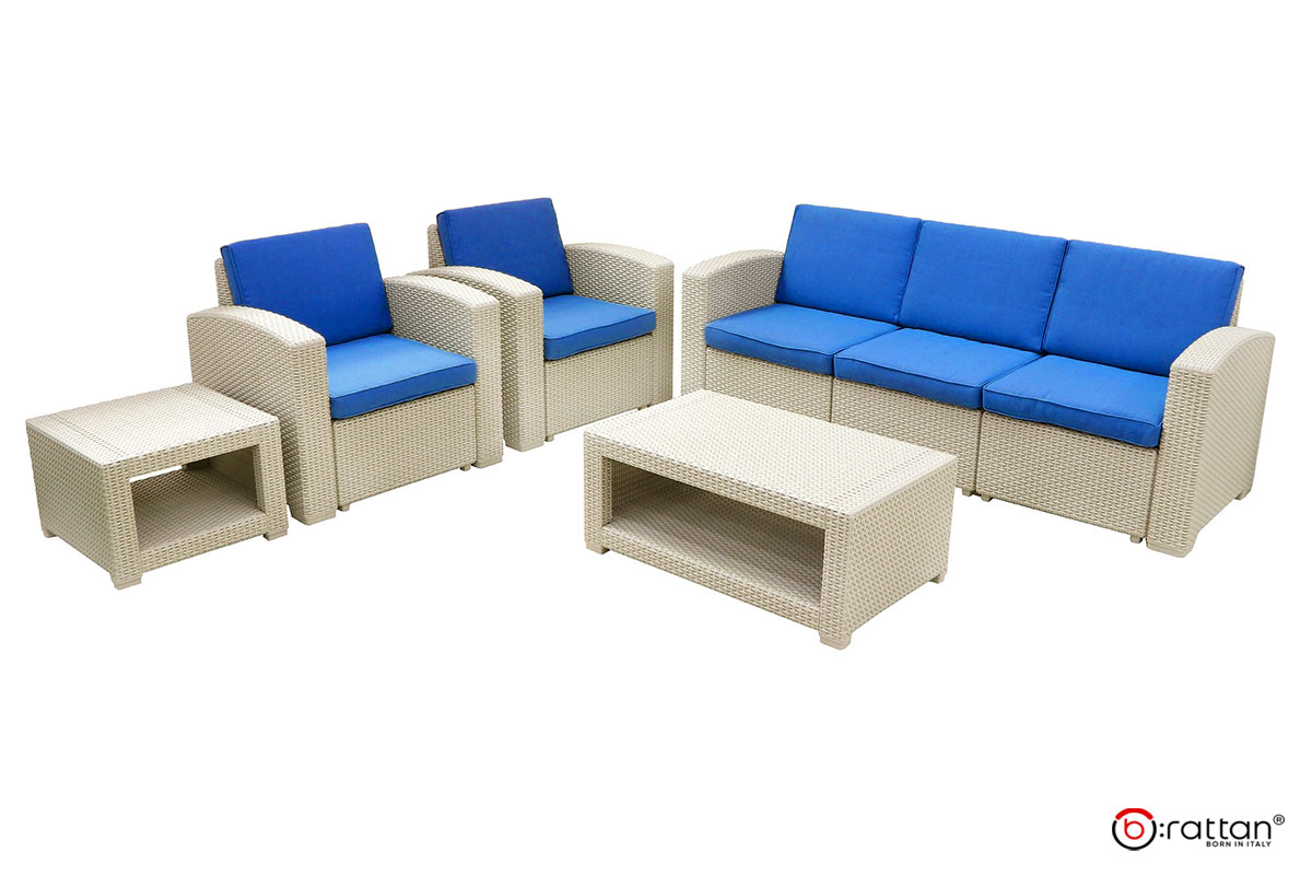 Комплект уличной мебели Rattan Premium 5 серый