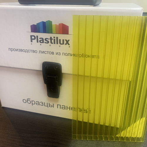 Сотовый поликарбонат ULTRAMARIN жёлтый 6000x2100x4 мм