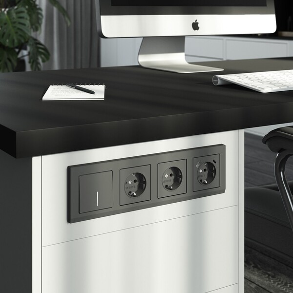 Рамка Systeme Electric AtlasDesign двухместная базальт (ATN001402)