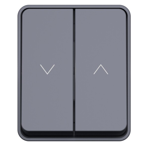Кнопка управления жалюзи Systeme Electric AtlasDesign Profi54 накладная антрацит (ATN544019)
