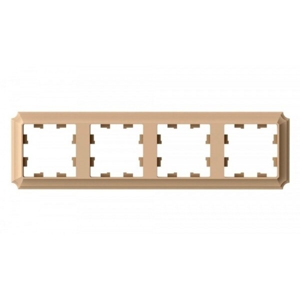 Рамка Systeme Electric AtlasDesign Antique четырехместная песочная (ATN101204)