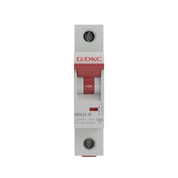 Автоматический выключатель модульный DKC Yon Max MD63S 1P 6А тип C 4,5 кА 230 В (MD63S-1PC6)