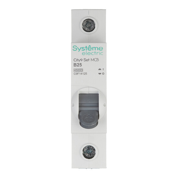 Автоматический выключатель модульный Systeme Electric City9 Set 1P 25А тип B 4,5 кА 230 В (C9F14125)