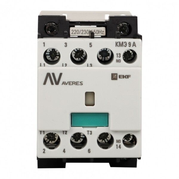 Контактор Averes КМЭ (ctr-s-9-01-230-av) 230 В 9 А тип АС 3P малогабаритный