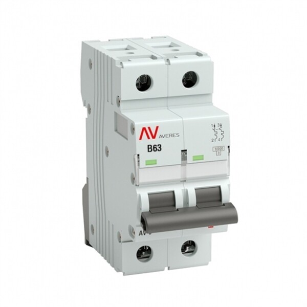 Автоматический выключатель модульный EKF Averes AV-10 2P 4А тип В 10 кА 230 В (mcb10-2-63B-av)