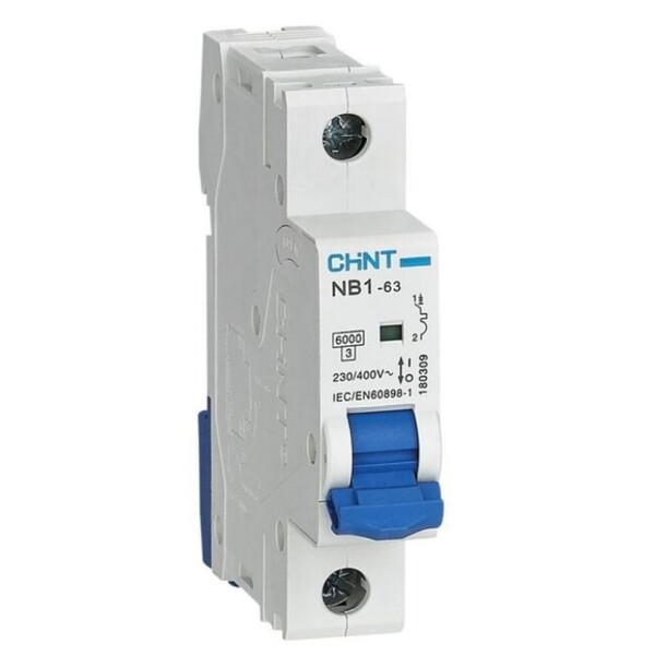 Автоматический выключатель модульный Chint NB1-63 1P 25А тип C 6 кА 230 В (179619)