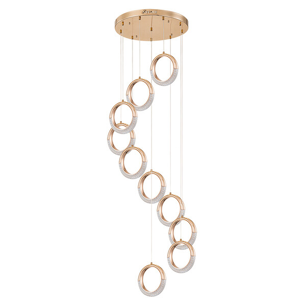 Люстра светодиодная подвесная Arte Lamp Montana 40 Вт 4000К 7 кв.м (A7777SP-10GO)