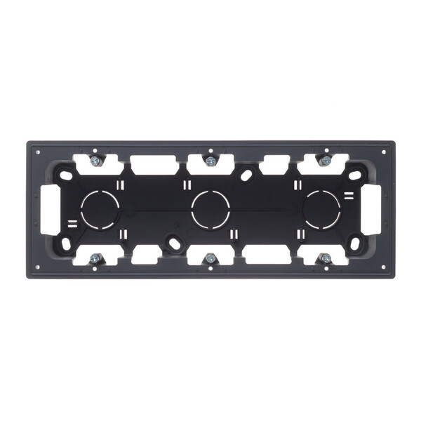 Коробка монтажная Simon 24 Harmonie трехместная накладная графит (2400753-038)