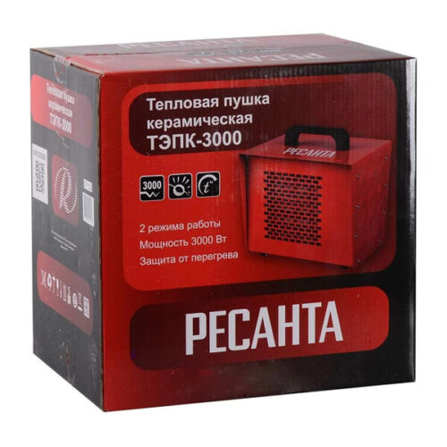 Пушка тепловая электрическая 3 кВт Ресанта ТЭПК-3000 прямого нагрева (67/1/22)