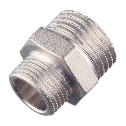 Ниппель переходной Stout 1/2 НР(ш) х 3/8 НР(ш) латунный (SFT-0004-001238)