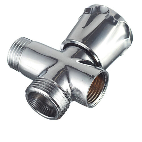 Кран шаровой латунный Valtec 1/2 ВР(г) х 3/4 НР(ш) х 1/2 НР(ш) к бытовой технике вентиль трехходовой (VT.255.N.04)