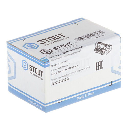 Коллектор Stout 1 ВР(г) х 2 выхода 3/4(ЕК) х 1 НР(ш) регулирующий (SMB-6850-013402)