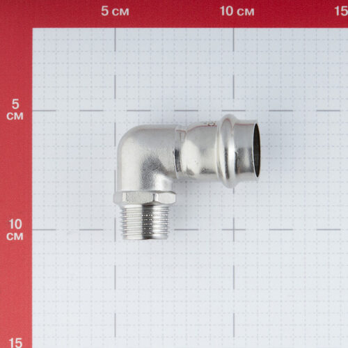 Угол VALTEC (VTi.953.I.002204) 90° 22 мм х 1/2 НР нержавеющая сталь