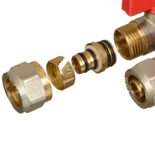 Коллектор Terma 3/4 ВР(г) х 3 выхода 16 обж(ц) х 3/4 НР(ш) с шаровыми кранами (35992)