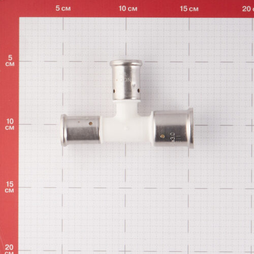 Тройник Henco (11PKW-262020) 26(пресс) х 20(пресс) х 20(пресс) PVDF белый