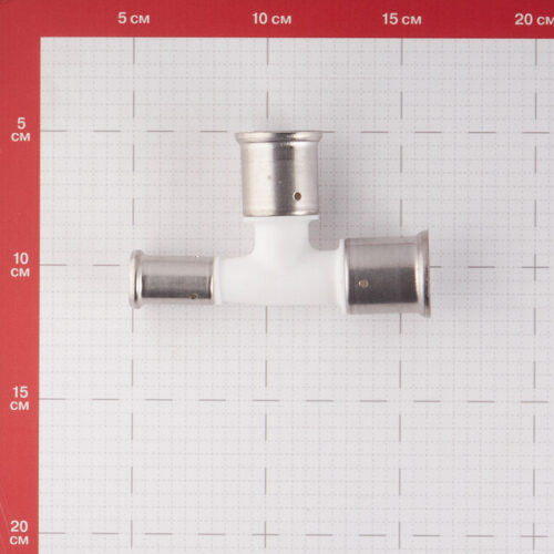 Тройник Henco (11PKW-262616) 26(пресс) х 26(пресс) х 16(пресс) PVDF белый