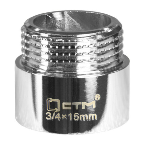 Удлинитель CTM 15 мм х 3/4 ВР(г) х 3/4 НР(ш) латунный (CREMF315)