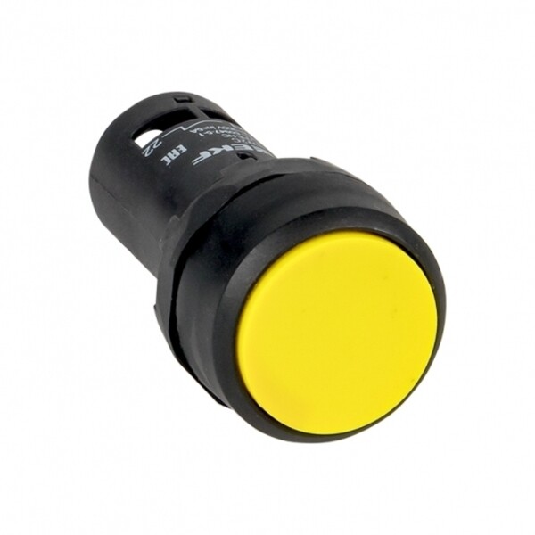 Кнопка плоская EKF PROxima SW2C-11 230 В IP54 с фиксацией желтая (sw2c-11f-y)