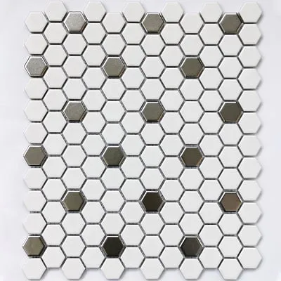 Babylon Silver matt мозаика керамогранитная 26*30, Bonaparte (Бонапарт)