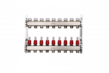 КОЛЛЕКТОРЫ ИЗ НЕРЖАВЕЮЩЕЙ СТАЛИ С РАСХОДОМЕРАМИ - 10 port