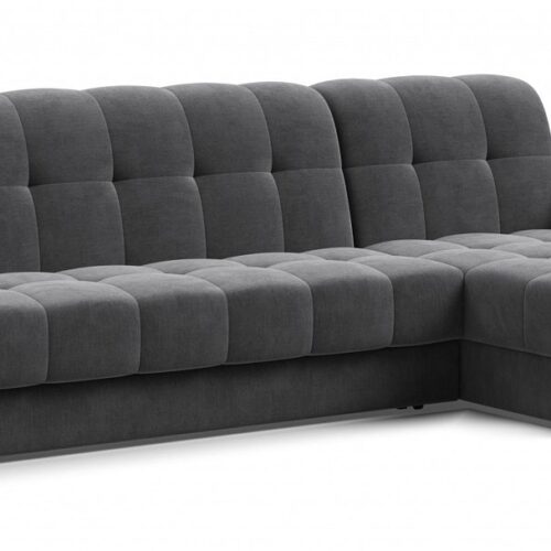 Угловой диван BOSS Sleep 160 велюр Monolit серый