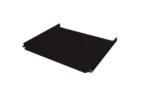 Кликфальц Pro Gofr Grand Line 0,5 Satin Matt TX с пленкой на замках RAL 9005 черный