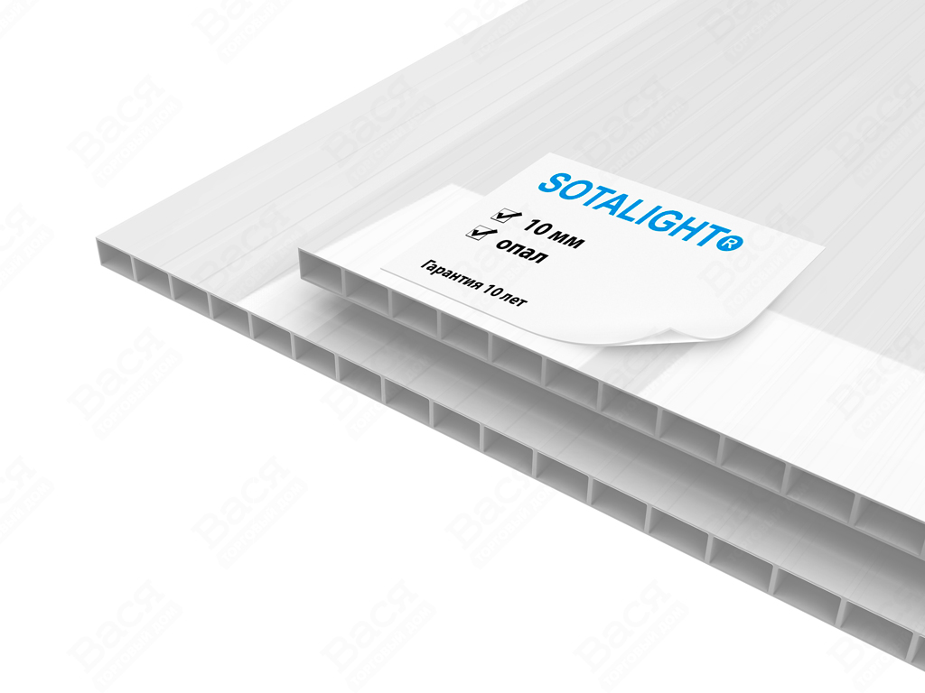 Сотовый поликарбонат SOTALIGHT опал 6000x2100x10 мм